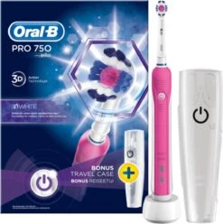 Oral B Oral-B PRO 750 - 3DWhite - Elektrische Tandenborstel - Inclusief Reisetui