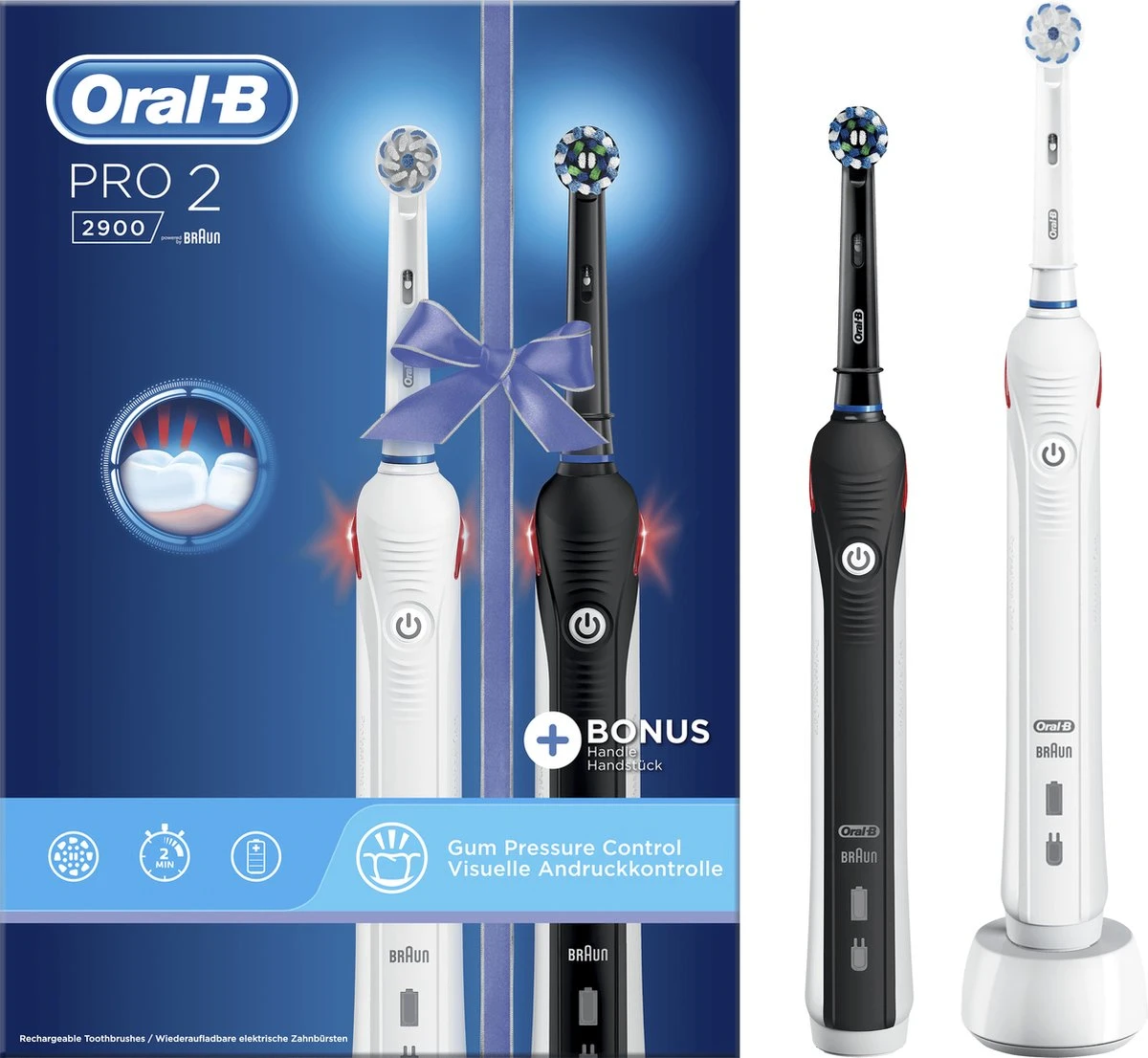 Oral B Oral-B PRO 2 2900 - Elektrische Tandenborstel - Duopack 13 Oral B Oral-B PRO 2 2900 - Elektrische Tandenborstel - Duopack - Afbeelding 13
