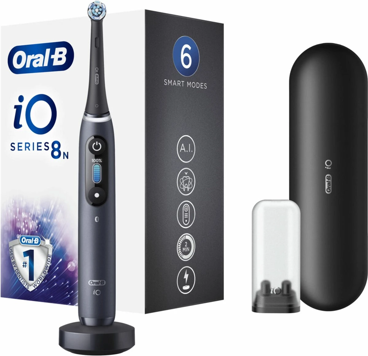 Oral B Oral-B IO 8n - Elektrische Tandenborstel - Zwart 14 Oral B Oral-B IO 8n - Elektrische Tandenborstel - Zwart - Afbeelding 14