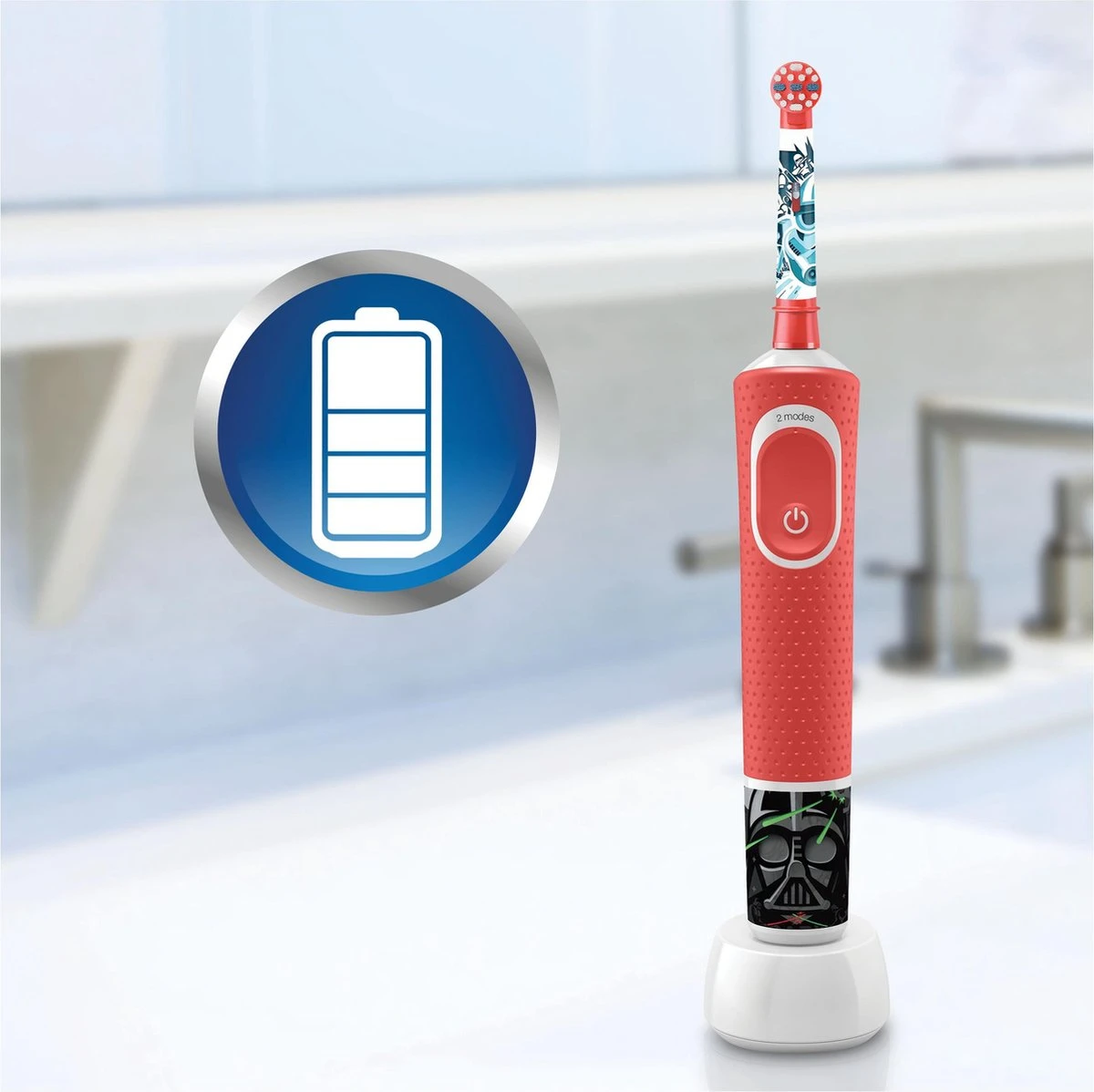 Oral B Oral-B Kids Mandalorian - Elektrische Tandenborstel - Powered By Braun - 1 Handvat En 1 Opzetborstel 5 Oral B Oral-B Kids Mandalorian - Elektrische Tandenborstel - Powered By Braun - 1 Handvat En 1 Opzetborstel - Afbeelding 5