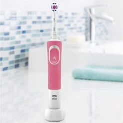 Oral B Oral-B Vitality 100 Roze CrossAction - Elektrische Tandenborstel - Powered By Braun -SmileBright Goedkope Winkel 1200x1198 92