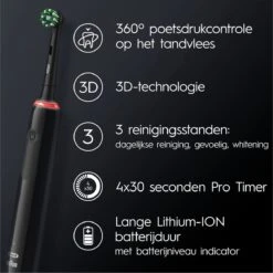 Oral B Oral-B Pro 3 3000 - Elektrische Tandenborstel - Zwart -SmileBright Goedkope Winkel 1200x1200 153