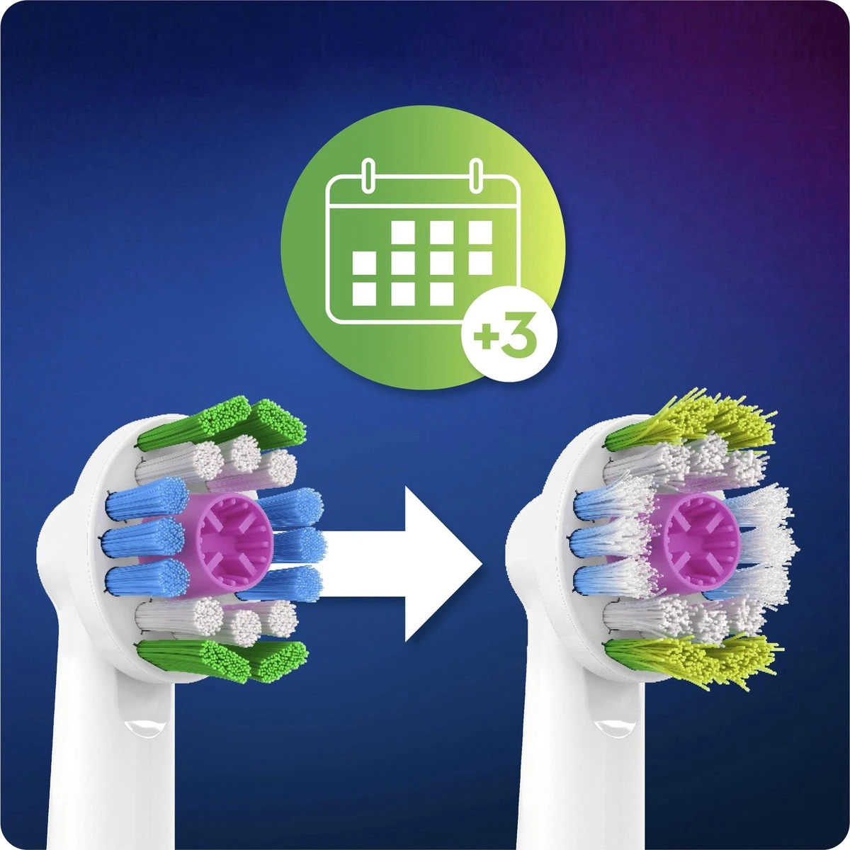 Oral B Oral-B 3D White - Met CleanMaximiser-technologie - Opzetborstels - 8 Stuks 4 Oral B Oral-B 3D White - Met CleanMaximiser-technologie - Opzetborstels - 8 Stuks - Afbeelding 4