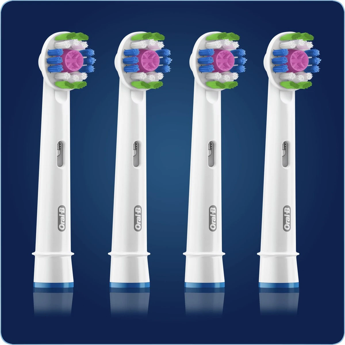 Oral B Oral-B 3D White - Met CleanMaximiser-technologie - Opzetborstels - 4 Stuks 2 Oral B Oral-B 3D White - Met CleanMaximiser-technologie - Opzetborstels - 4 Stuks - Afbeelding 2