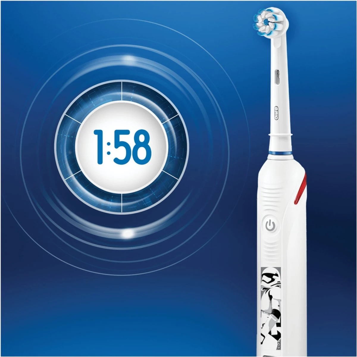 Oral B Oral-B Junior Star Wars - Elektrische Tandenborstel - Powered By Braun - 1 Handvat En 1 Opzetborstel 4 Oral B Oral-B Junior Star Wars - Elektrische Tandenborstel - Powered By Braun - 1 Handvat En 1 Opzetborstel - Afbeelding 4