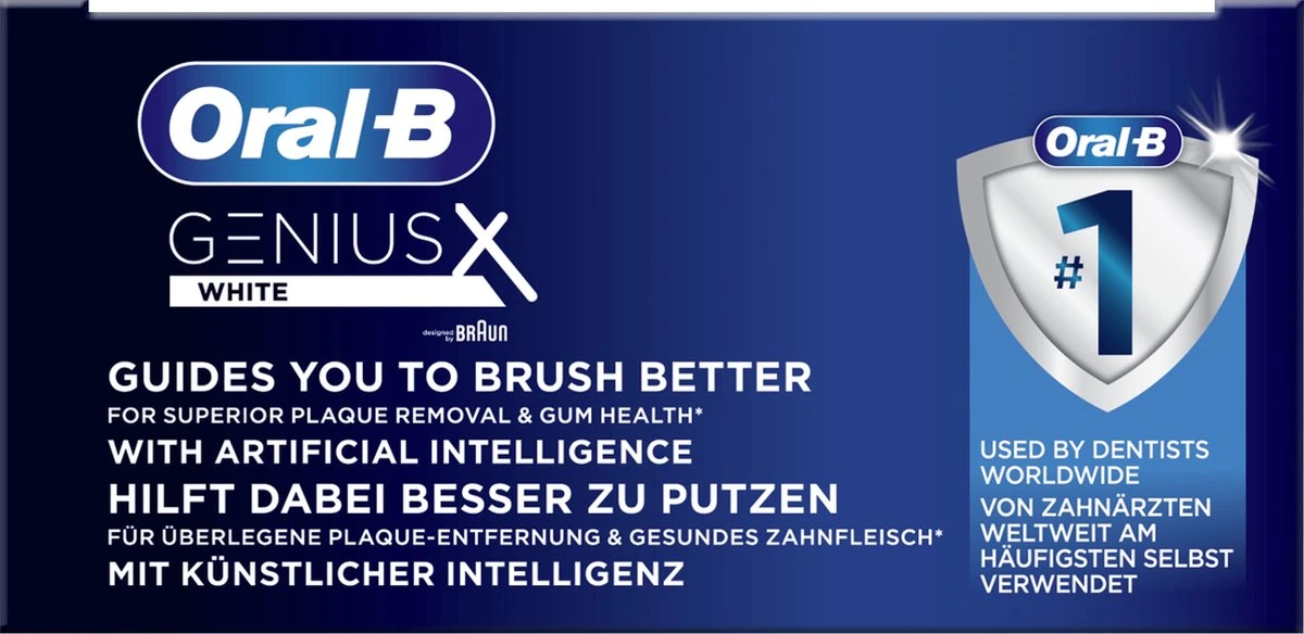 Oral B Oral-B Genius X - Wit - Elektrische Tandenborstel - Ontworpen Door Braun - 1 Handvat En 1 Opzetborstel 10 Oral B Oral-B Genius X - Wit - Elektrische Tandenborstel - Ontworpen Door Braun - 1 Handvat En 1 Opzetborstel - Afbeelding 10