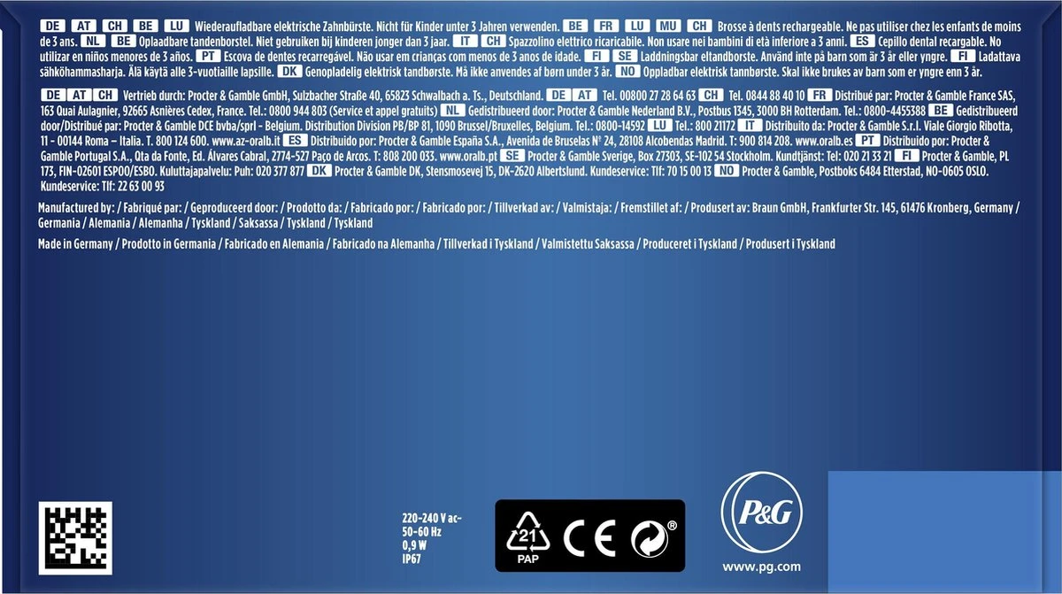 Oral B Oral-B PRO 2 2500 - Zwart - Elektrische Tandenborstel - Met Reisetui 8 Oral B Oral-B PRO 2 2500 - Zwart - Elektrische Tandenborstel - Met Reisetui - Afbeelding 8