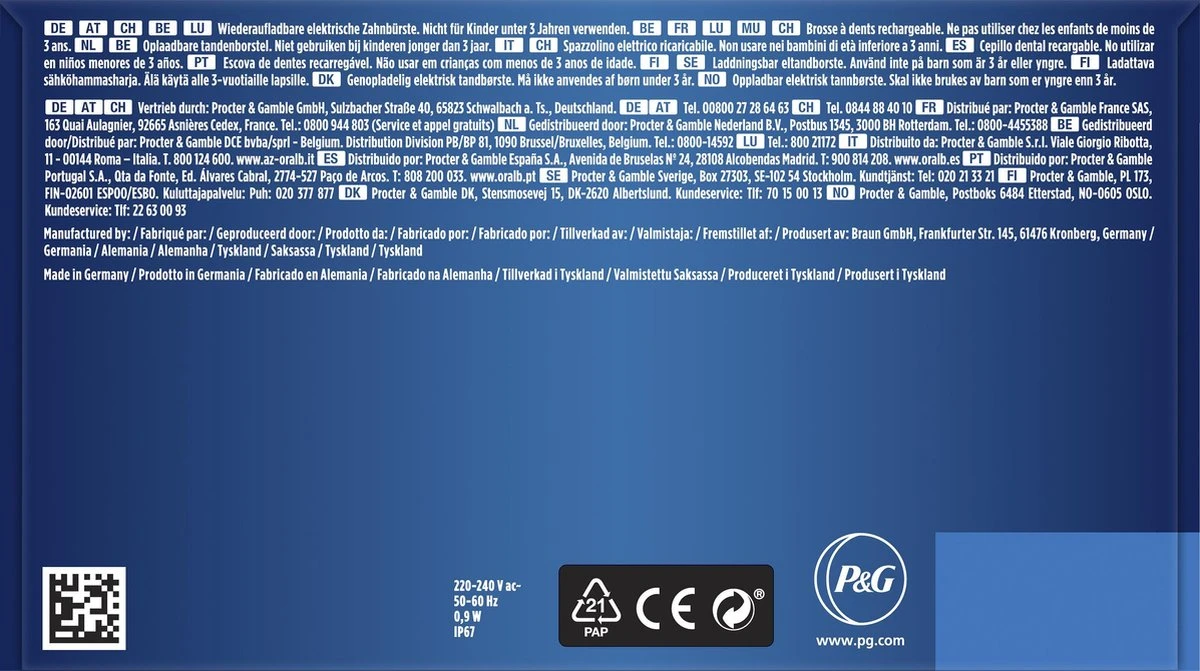 Oral B Oral-B PRO 1 - 750 - Elektrische Tandenborstel - Inclusief Reisetui 7 Oral B Oral-B PRO 1 - 750 - Elektrische Tandenborstel - Inclusief Reisetui - Afbeelding 7