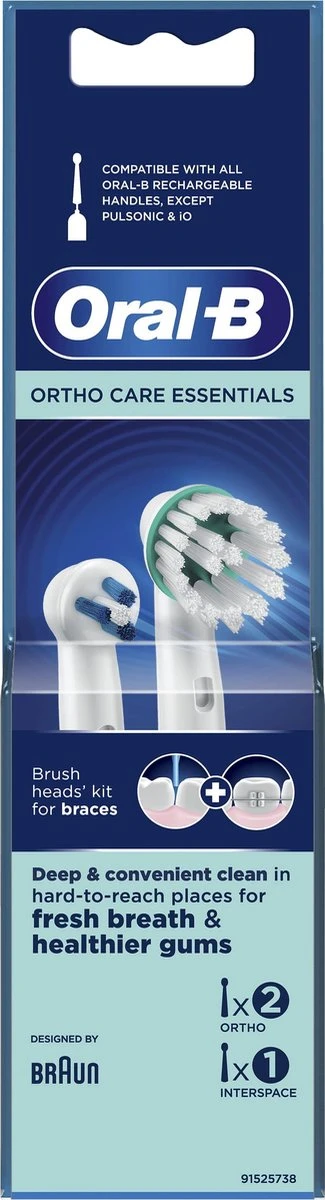 Oral B Oral-B Ortho Care - Opzetborstels - 3 Stuks 5 Oral B Oral-B Ortho Care - Opzetborstels - 3 Stuks - Afbeelding 5
