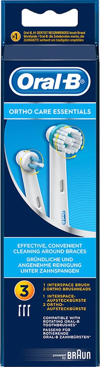 Oral B Oral-B Ortho Care - Opzetborstels - 3 Stuks 16 Oral B Oral-B Ortho Care - Opzetborstels - 3 Stuks - Afbeelding 16