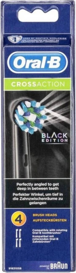 Oral B Oral-B CrossAction Zwart Opzetborstels - 4 Stuks -SmileBright Goedkope Winkel 334x1200