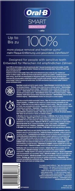 Oral B Oral-B Smart Sensitive - Elektrische Tandenborstel - Ontworpen Door Braun - 1 Handvat En 1 Opzetborstel -SmileBright Goedkope Winkel 473x1200 1