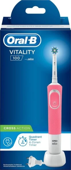 Oral B Oral-B Vitality 100 Roze CrossAction - Elektrische Tandenborstel - Powered By Braun -SmileBright Goedkope Winkel 500x1200 1