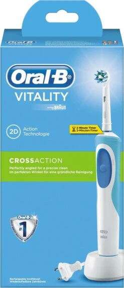 Oral B Oral-B Vitality CrossAction - Elektrische Tandenborstel - Blauw, Wit -SmileBright Goedkope Winkel 517x1200