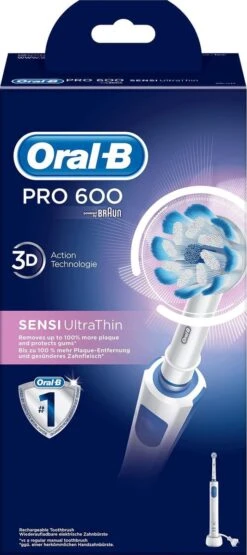 Oral B Oral-B PRO Pro 600 - Sensi-Clean - Elektrische Tandenborstel - Wit -SmileBright Goedkope Winkel 534x1200