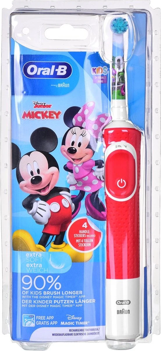 Oral B Oral-B Kids Mickey - Elektrische Tandenborstel - Powered By Braun - 1 Handvat En 1 Opzetborstel 15 Oral B Oral-B Kids Mickey - Elektrische Tandenborstel - Powered By Braun - 1 Handvat En 1 Opzetborstel - Afbeelding 15