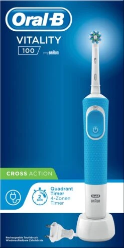 Oral B Oral-B Vitality 100 CrossAction - Blauw - Elektrische Tandenborstel -SmileBright Goedkope Winkel 603x1200