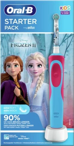 Oral B Oral-B Vitality Frozen - Elektrische Tandenborstel Voor Kinderen - 1 Handvat En 2 Opzetborstels -SmileBright Goedkope Winkel 606x1200 1