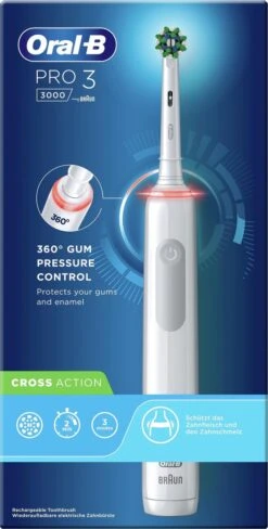 Oral B Oral-B Pro 3 3000 - Wit - Elektrische Tandenborstel - Ontworpen Door Braun - 1 Handvat En 1 Opzetborstel -SmileBright Goedkope Winkel 607x1200 2