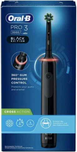 Oral B Oral-B Pro 3 3000 - Zwart - Elektrische Tandenborstel - Ontworpen Door Braun - Black Edition -SmileBright Goedkope Winkel 613x1200
