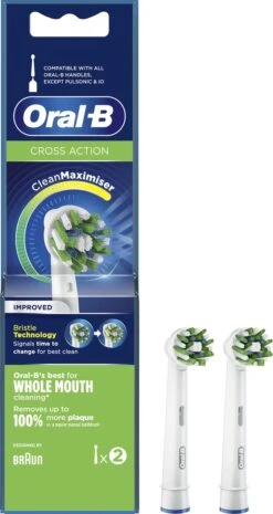 Oral B Oral-B CrossAction - Met CleanMaximiser-technologie - Opzetborstels - 2 Stuks -SmileBright Goedkope Winkel 637x1200 1