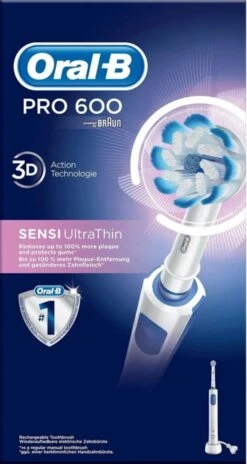 Oral B Oral-B PRO Pro 600 - Sensi-Clean - Elektrische Tandenborstel - Wit -SmileBright Goedkope Winkel 639x1200