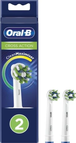 Oral B Oral-B CrossAction - Met CleanMaximiser-technologie - Opzetborstels - 2 Stuks