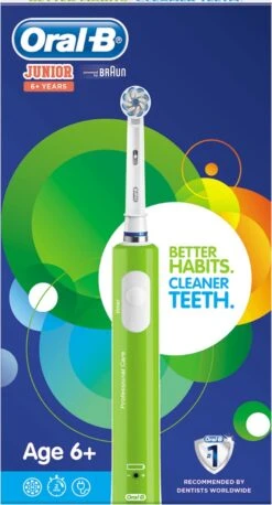 Oral B Oral-B Junior - Elektrische Tandenborstel - Groen 30 Oral B Oral-B Junior - Elektrische Tandenborstel - Groen -SmileBright Goedkope Winkel 647x1200