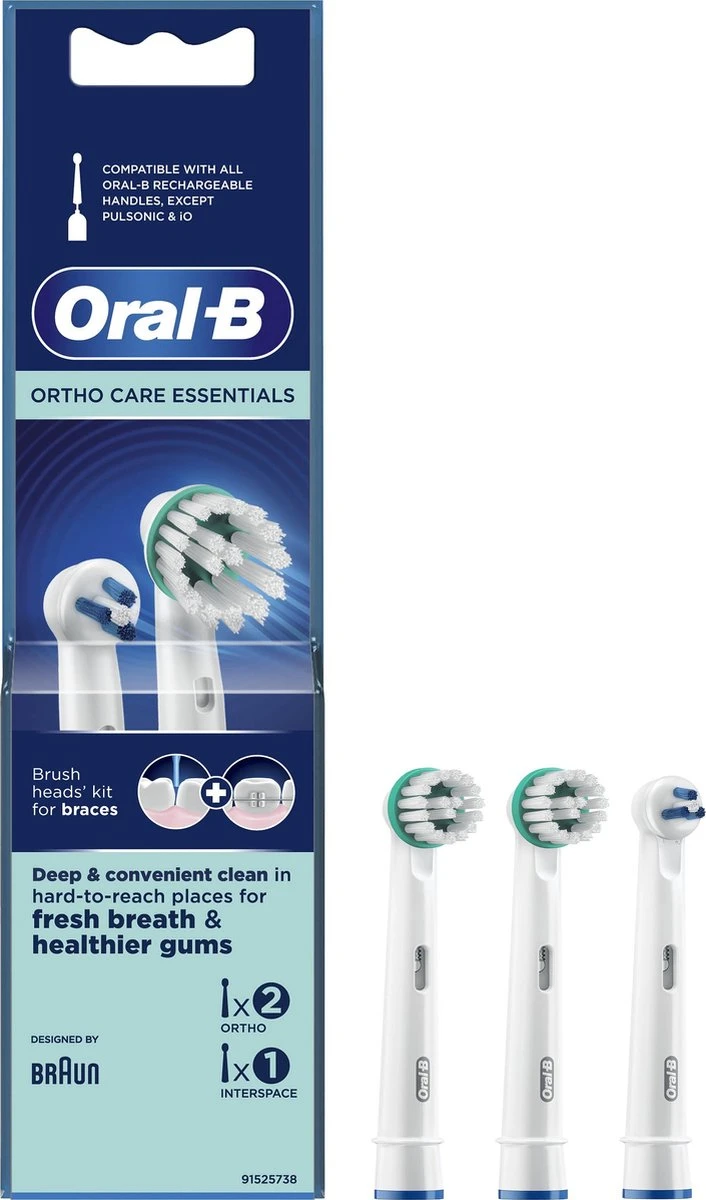 Oral B Oral-B Ortho Care - Opzetborstels - 3 Stuks 19 Oral B Oral-B Ortho Care - Opzetborstels - 3 Stuks - Afbeelding 19