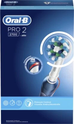Oral B Oral-B Pro 2 2700 CrossAction - Elektrische Tandenborstel - Blauw, Wit -SmileBright Goedkope Winkel 717x1200