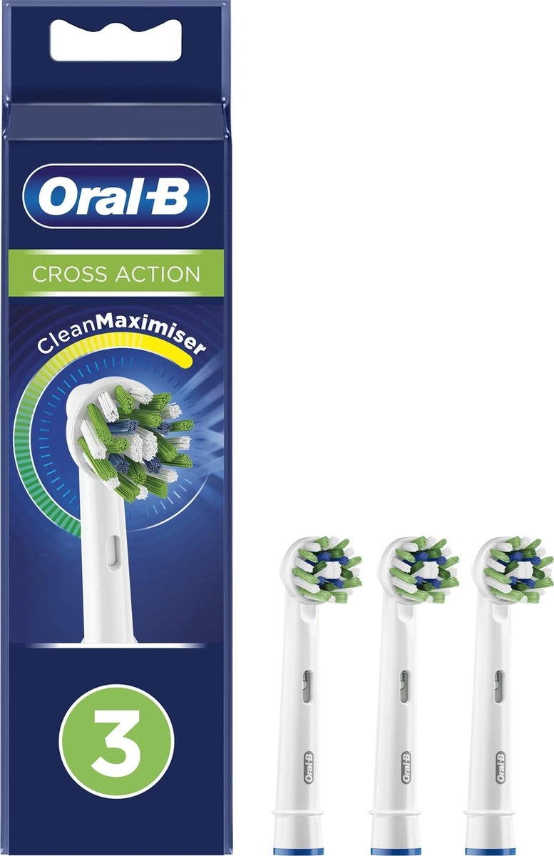 Oral B Oral-B CrossAction - Met CleanMaximiser-technologie - Opzetborstels - 3 Stuks 1 Oral B Oral-B CrossAction - Met CleanMaximiser-technologie - Opzetborstels - 3 Stuks
