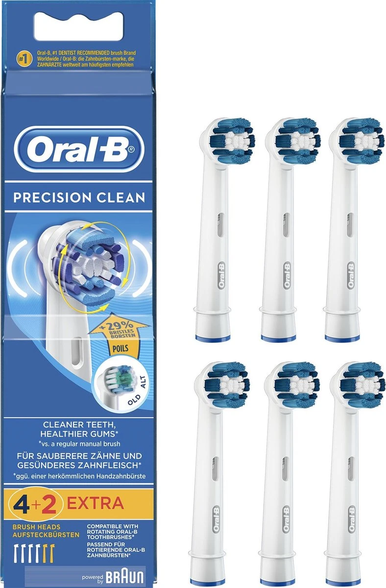 Oral B Oral-B Precision Clean - Opzetborstels - 6 Stuks - Wit 12 Oral B Oral-B Precision Clean - Opzetborstels - 6 Stuks - Wit - Afbeelding 12