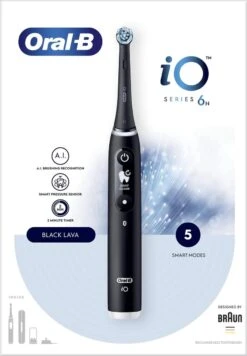 Oral B IO 6N - SMILE Black Lava Elektrische Tandenborstel Ontworpen Door Braun -SmileBright Goedkope Winkel 832x1200 2