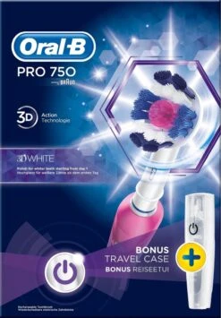 Oral B Oral-B PRO 750 - 3DWhite - Elektrische Tandenborstel - Inclusief Reisetui -SmileBright Goedkope Winkel 835x1200 3