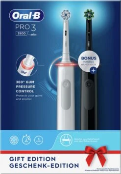 Oral B Oral-B Pro 3 3900 - Elektrische Tandenborstel - Duoverpakking 2 Stuks -SmileBright Goedkope Winkel 838x1200