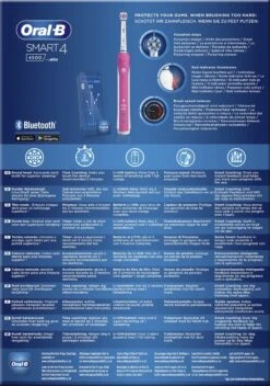 Oral B Oral-B Smart 4 4500 - Roze - Elektrische Tandenborstel -SmileBright Goedkope Winkel 842x1200