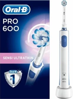 Oral B Oral-B PRO Pro 600 - Sensi-Clean - Elektrische Tandenborstel - Wit -SmileBright Goedkope Winkel 888x1200
