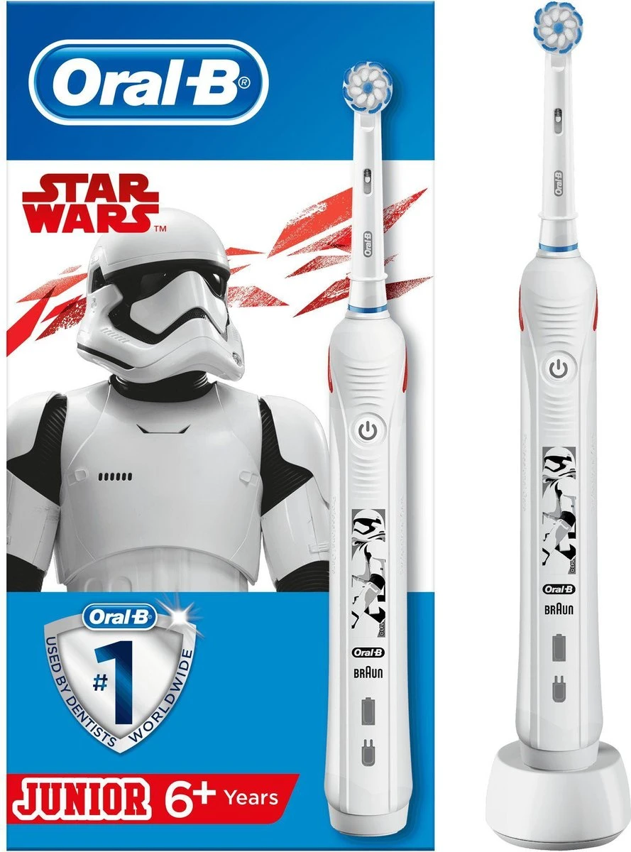 Oral B Oral-B Junior Star Wars - Elektrische Tandenborstel - Powered By Braun - 1 Handvat En 1 Opzetborstel 1 Oral B Oral-B Junior Star Wars - Elektrische Tandenborstel - Powered By Braun - 1 Handvat En 1 Opzetborstel