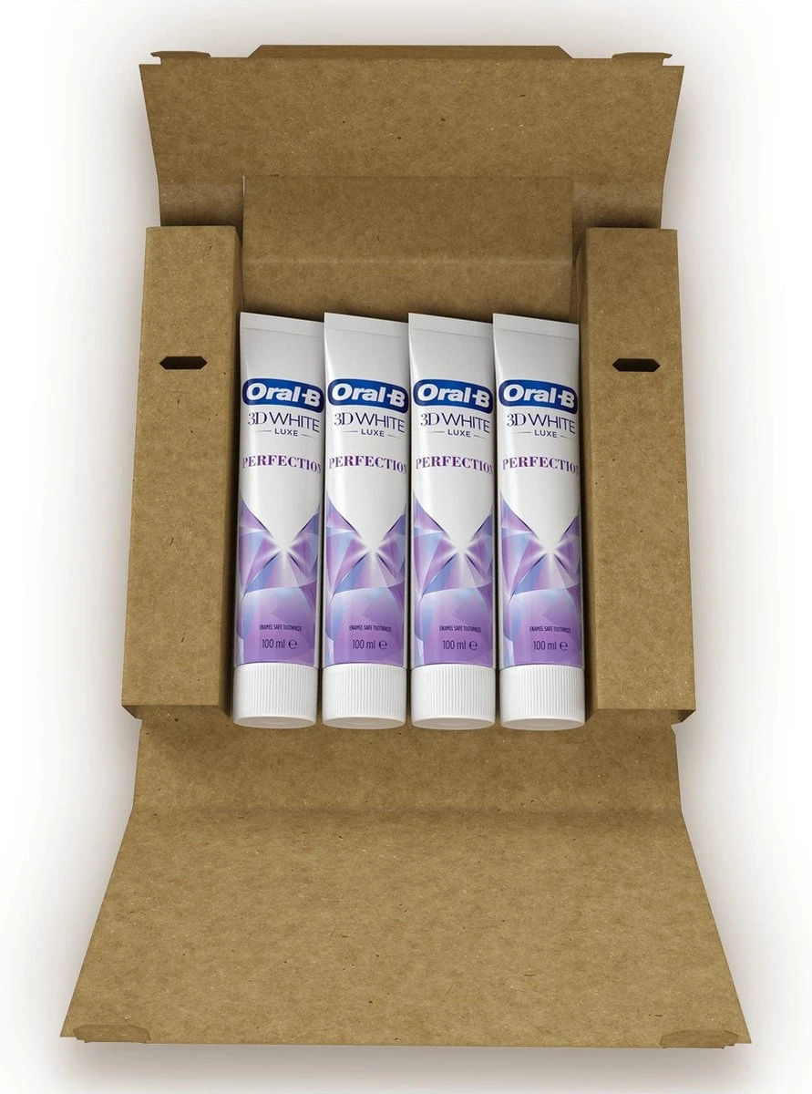 Oral B Oral-B 3D White Luxe Perfection - Voordeelverpakking 4 X 75 Ml -Tandpasta Verpakt In Gerecycleerd Karton 6 Oral B Oral-B 3D White Luxe Perfection - Voordeelverpakking 4 X 75 Ml -Tandpasta Verpakt In Gerecycleerd Karton - Afbeelding 6