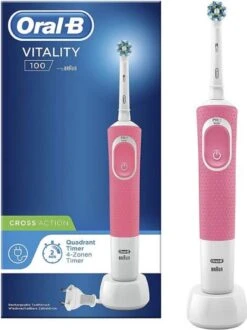 Oral B Oral-B Vitality 100 Roze CrossAction - Elektrische Tandenborstel - Powered By Braun -SmileBright Goedkope Winkel 897x1200