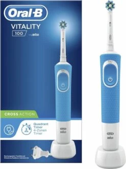 Oral B Oral-B Vitality 100 CrossAction - Blauw - Elektrische Tandenborstel -SmileBright Goedkope Winkel 898x1200