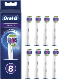 Oral B Oral-B 3D White - Met CleanMaximiser-technologie - Opzetborstels - 8 Stuks - Brievenbusverpakking -SmileBright Goedkope Winkel 899x1200 4