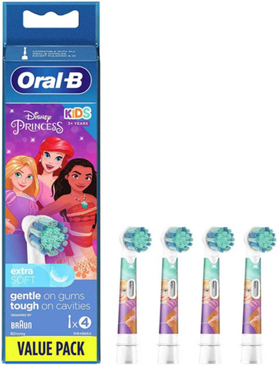 Oral B Oral-B Stages Power Kids Princess - Opzetborstels - 4 Stuks 7 Oral B Oral-B Stages Power Kids Princess - Opzetborstels - 4 Stuks - Afbeelding 7