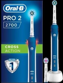Oral B Oral-B Pro 2 2700 CrossAction - Elektrische Tandenborstel - Blauw, Wit -SmileBright Goedkope Winkel 911x1200