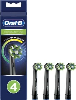 Oral B Oral-B CrossAction - Met CleanMaximiser-technologie - Opzetborstels - Zwart - 4stuks
