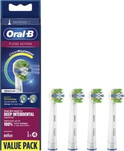 Oral B Oral-B FlossAction - Met CleanMaximiser-technologie - Opzetborstels - 4 Stuks -SmileBright Goedkope Winkel 982x1200