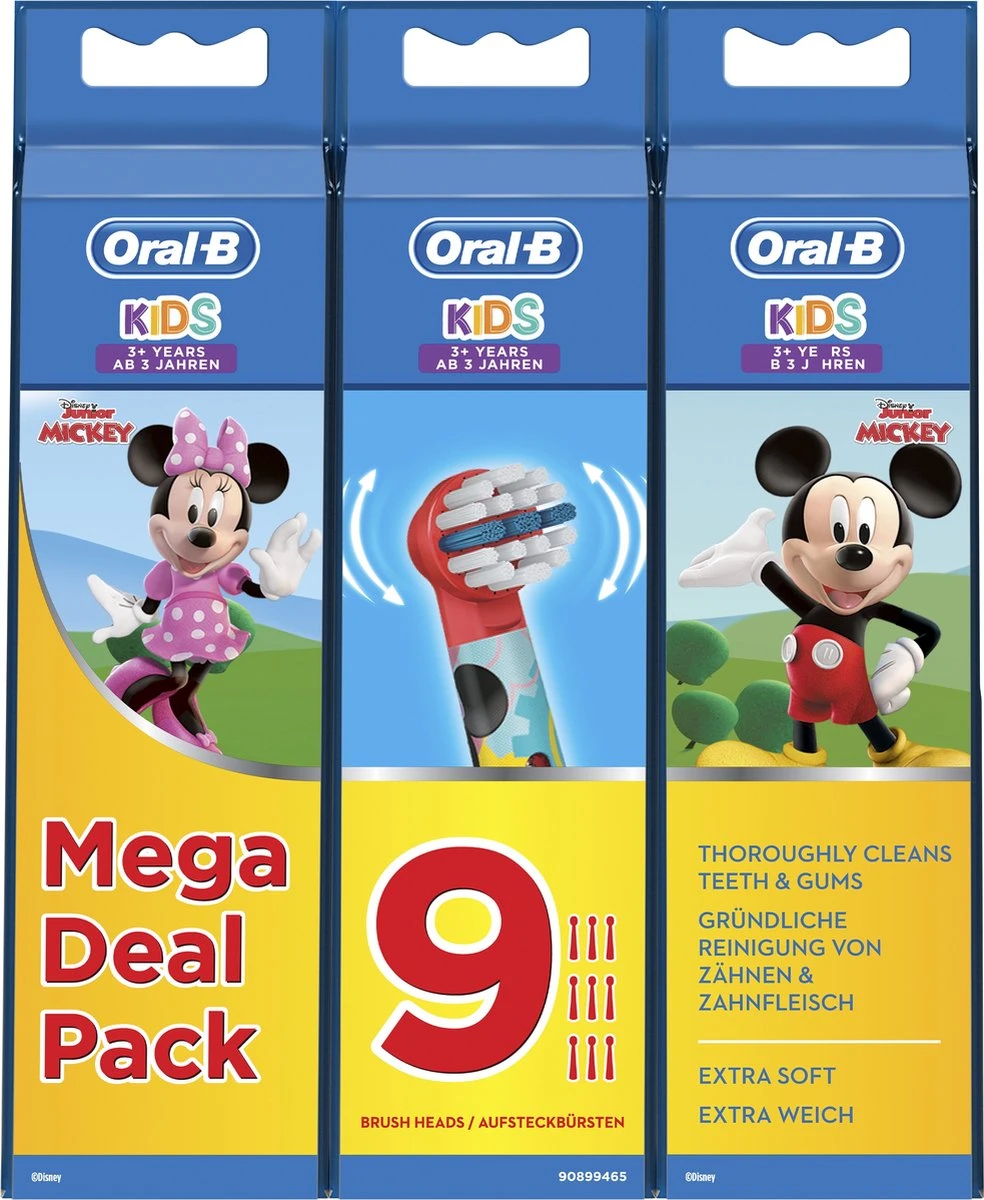 Oral B Oral-B Kids Opzetborstels Met Disney Mickey Mouse-figuren, 9 Stuks 2 Oral B Oral-B Kids Opzetborstels Met Disney Mickey Mouse-figuren, 9 Stuks - Afbeelding 2